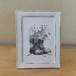 Farmhouse Cowboy boots and sunflowers picture 5x7 w/frame